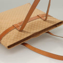 CELINE Macadam Canvas Tote Bag PVC Beige Gold Auth gh363-8