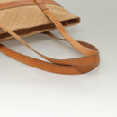 CELINE Macadam Canvas Tote Bag PVC Beige Gold Auth gh363-9