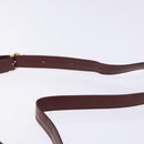 CARTIER Must Line Gamaguchi Shoulder Bag Leather Bordeaux Gold Auth gh379-8