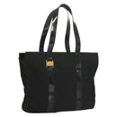 Salvatore Ferragamo Vala Tote Bag Nylon Black Gold Auth gh381-1