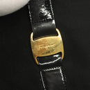 Salvatore Ferragamo Vala Tote Bag Nylon Black Gold Auth gh381-10