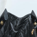 Salvatore Ferragamo Vala Tote Bag Nylon Black Gold Auth gh381-18