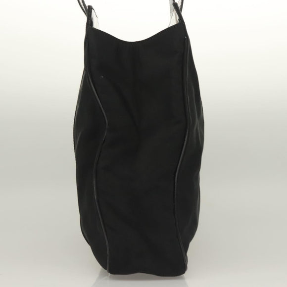 Salvatore Ferragamo Vala Tote Bag Nylon Black Gold Auth gh381