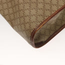 CELINE Macadam Canvas Tote Bag Beige Gold Auth gh382-16