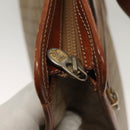 CELINE Macadam Canvas Tote Bag Beige Gold Auth gh382-10