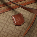 CELINE Macadam Canvas Tote Bag Beige Gold Auth gh382-17