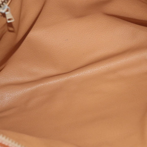 CELINE Macadam Canvas Tote Bag Beige Gold Auth gh382