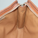 CELINE Macadam Canvas Tote Bag Beige Gold Auth gh382-20