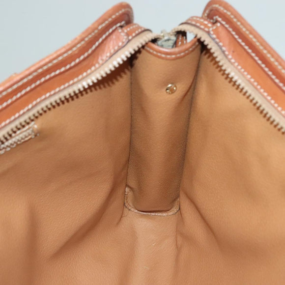 CELINE Macadam Canvas Tote Bag Beige Gold Auth gh382