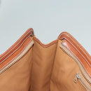 CELINE Macadam Canvas Tote Bag Beige Gold Auth gh382-21