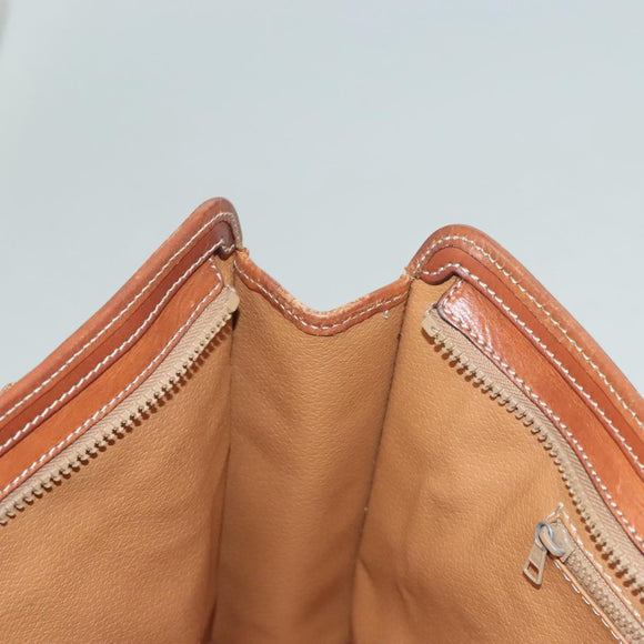 CELINE Macadam Canvas Tote Bag Beige Gold Auth gh382