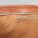 CELINE Macadam Canvas Tote Bag Beige Gold Auth gh382-22