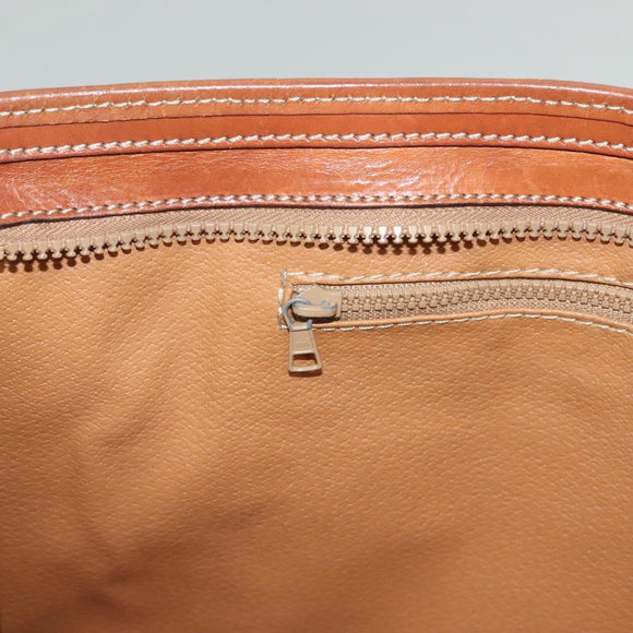 CELINE Macadam Canvas Tote Bag Beige Gold Auth gh382