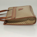 CELINE Macadam Canvas Tote Bag Beige Gold Auth gh382-4