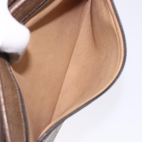 GUCCI GG Supreme Clutch Bag PVC Beige Gold 111 01 037 Auth gh387