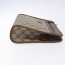 GUCCI GG Supreme Clutch Bag PVC Beige Gold 111 01 037 Auth gh387-3