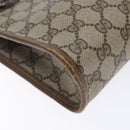GUCCI GG Supreme Clutch Bag PVC Beige Gold 111 01 037 Auth gh387-14