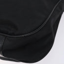 GUCCI Bamboo Hand Bag Nylon Black Silver 001 1998 1577 Auth gh388-14