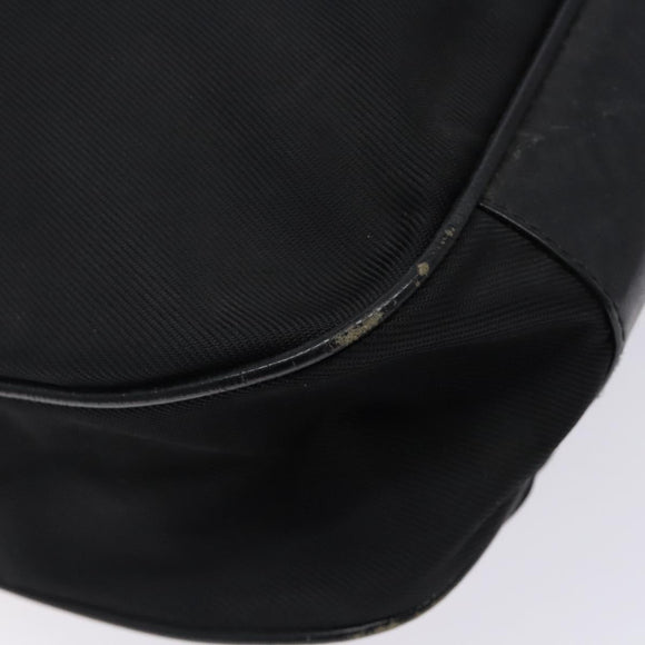 GUCCI Bamboo Hand Bag Nylon Black Silver 001 1998 1577 Auth gh388