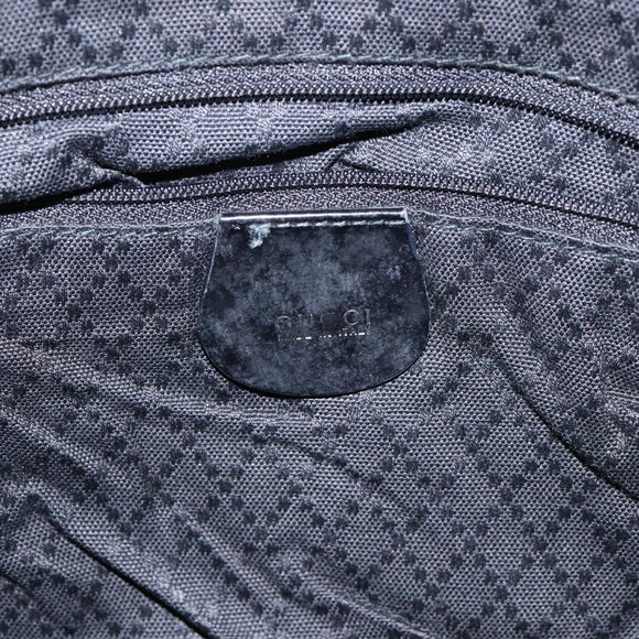 GUCCI Bamboo Hand Bag Nylon Black Silver 001 1998 1577 Auth gh388