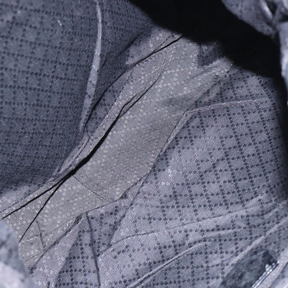 GUCCI Bamboo Hand Bag Nylon Black Silver 001 1998 1577 Auth gh388