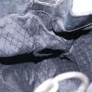 GUCCI Bamboo Hand Bag Nylon Black Silver 001 1998 1577 Auth gh388-18