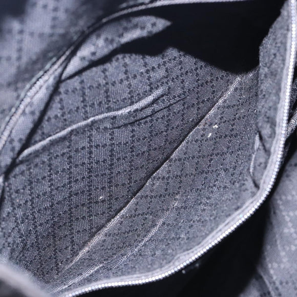 GUCCI Bamboo Hand Bag Nylon Black Silver 001 1998 1577 Auth gh388