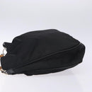 GUCCI Bamboo Hand Bag Nylon Black Silver 001 1998 1577 Auth gh388-4