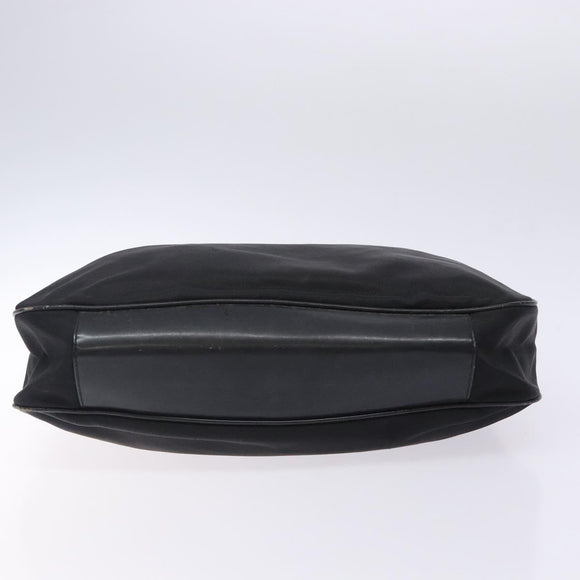 GUCCI Bamboo Hand Bag Nylon Black Silver 001 1998 1577 Auth gh388