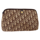 Christian Dior Trotter Canvas Clutch Bag Brown Auth gh389-1