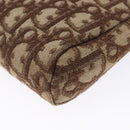 Christian Dior Trotter Canvas Clutch Bag Brown Auth gh389-10