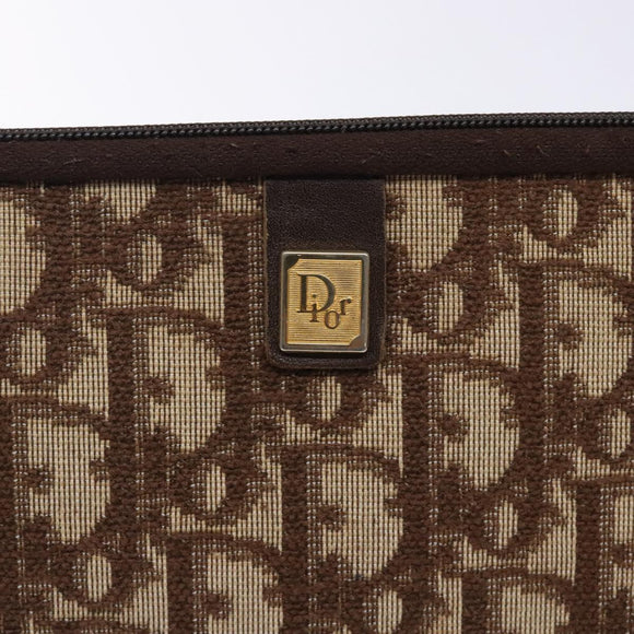 Christian Dior Trotter Canvas Clutch Bag Brown Auth gh389