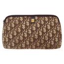 Christian Dior Trotter Canvas Clutch Bag Brown Auth gh389-2