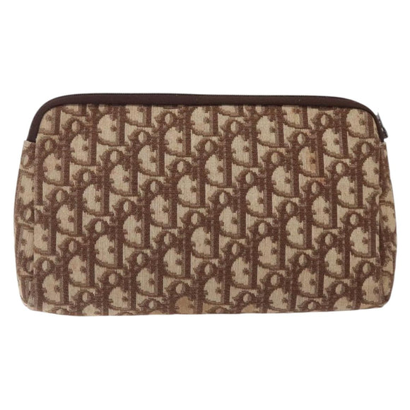 Christian Dior Trotter Canvas Clutch Bag Brown Auth gh389