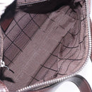 CELINE C Macadam Canvas Shoulder Bag Brown Silver Auth gh393-17