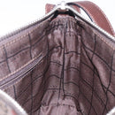 CELINE C Macadam Canvas Shoulder Bag Brown Silver Auth gh393-18