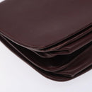 CARTIER Must Line Shoulder Bag Leather Bordeaux Gold Auth gh394-14