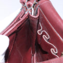 CARTIER Must Line Shoulder Bag Leather Bordeaux Gold Auth gh394-18