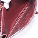 CARTIER Must Line Shoulder Bag Leather Bordeaux Gold Auth gh394-19