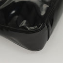 GUCCI Bamboo Hand Bag Enamel 2way Black Gold 001 1705 1638 Auth gh404-9