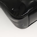 GUCCI Bamboo Hand Bag Enamel 2way Black Gold 001 1705 1638 Auth gh404-15