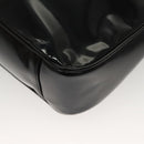 GUCCI Bamboo Hand Bag Enamel 2way Black Gold 001 1705 1638 Auth gh404-16