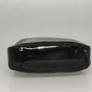 GUCCI Bamboo Hand Bag Enamel 2way Black Gold 001 1705 1638 Auth gh404-5