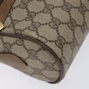 GUCCI GG Supreme Web Sherry Line Bag PVC Beige Gold 98 02 004 Auth gh406-11