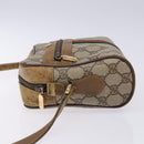 GUCCI GG Supreme Web Sherry Line Bag PVC Beige Gold 98 02 004 Auth gh406-5