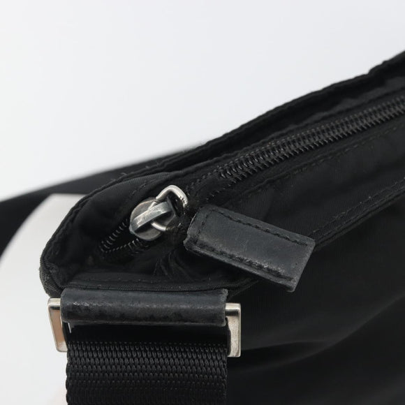 PRADA Schoudertas Nylon Zwart Auth gh414