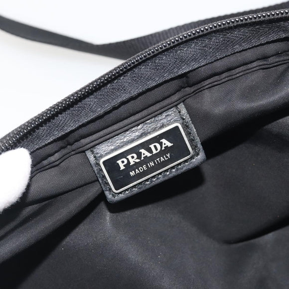 PRADA Schoudertas Nylon Zwart Auth gh414