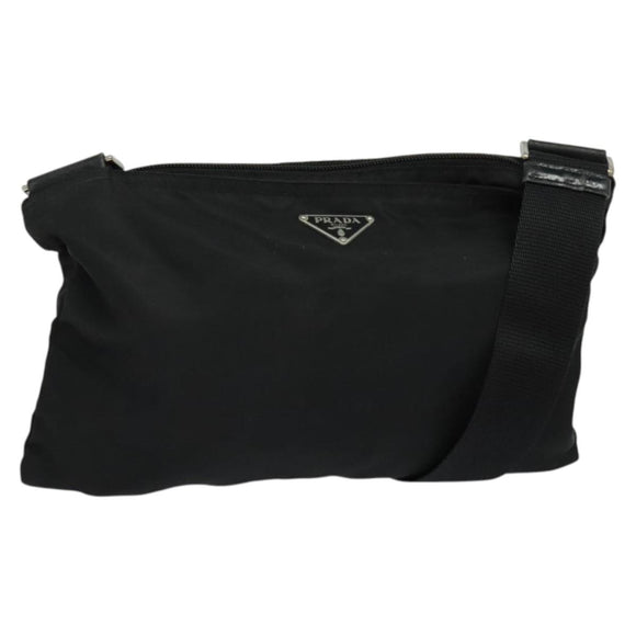 PRADA Shoulder Bag Nylon Black Auth gh414