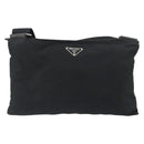 PRADA Schoudertas Nylon Zwart Auth gh414-13