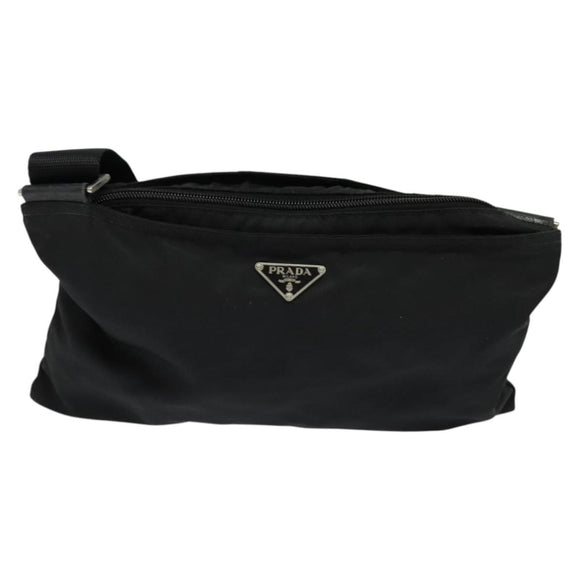 PRADA Shoulder Bag Nylon Black Auth gh414